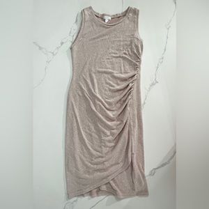 Leith Bodycon Light Pink Ruched Dress size large great condition